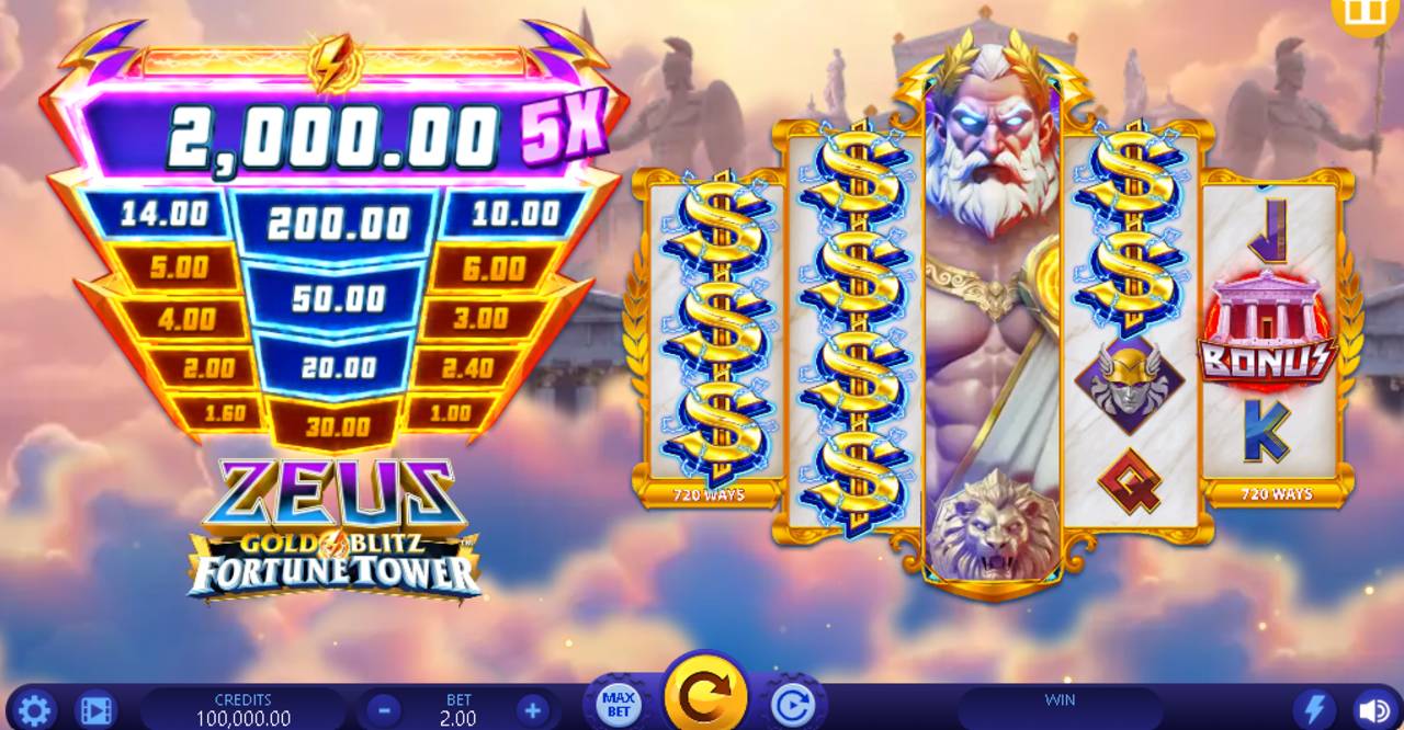 Zeus Gold Blitz Fortune Tower (Fortune Factory Studios) Image 2